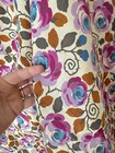 1930 s 46x33 Vintage French Floral Cotton Fabric 1930 s Rose Print Textile Pink