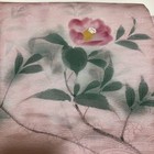 Pink Nagoya Obi With Camellia And Wave Pattern  Near Mint Condition