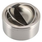 Metal Ashtray Round Cigarette Smoking Ash Tray Press Rotating Lid Windproof Home