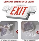 Commercial Led Exit Signs With Emergency Lights For Business  Industrial Safety