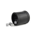 Dice Cup Set Leather Dice Shaker Cup With 5 Dices For Bar Parties Casino Game Us