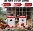 Automatic Chicken Feeder Waterer Set 3 Gal No Waste For Coop