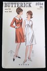 Vtg 1960s Butterick 3734 Inverted Seam Dress Sewing Pattern 14 34 Bust Uncut Ff