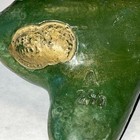 H  Fiehn Ocarina A2 1 2 Austria Green Antique Gold Hand Painted Clay Flute 5   