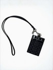 Y2k Coach Id Lanyard Wallet Black Mini Signature Canvas Badge Holder Tag Charm
