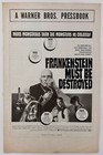 Frankenstein Must Be Destroyed  1969  17 x11  Hammer Pressbook W 9 x11  Herald 