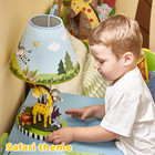 - Sunny Safari Animals Thematic Kids Table Lamp  For Girls   Boys Rooms With Pri