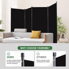 Yasrkml Room Divider Folding Privacy Screens  Portable Room Divider Panel 4 P   