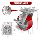 5 Inch Caster Wheels Heavy Duty capacity1000-4000lbs