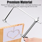 Coping Saw With 5 Spiral Blades For Wood  Plastic  Rubber  Soft Metal