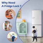 Fridge Lock For Kids  1 Pack  Child Proof Refrigerator Lock- Child Safety Cabine