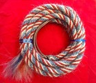 Red  White    Blue Tri- Color Tight 5 8  Cowboy Vaquero  Mane Hair Mecate  55