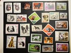 25 Dogs On Stamps Form Around The World - No Duplicates - Used - Free Shipping