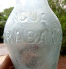 Antique Vintage  C1900 Cuban Water Bottle Aqua Carabana Light Green Glass