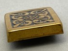 Antique Or Vintage Square Metal Button Geometric Design 15 16 