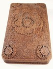 Vintage Wooden Box From India  Hand Carved 1945