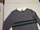 Cavalleria Toscana Shirt Women   s Large Gray Fleece Pullover Horse Equestrian Top