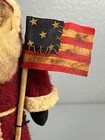 Primitive Folk Art Patriotic Santa Christmas Handmade Doll  Peg F  6   Tall