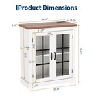 36 Inch Buffet Cabinet With Storage  Sideboard Buffet With Built-in Power Outlet