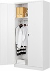 72    Tall Steel Wardrobe Storage Closet Cabinet Clothes Organizer For Bedroom