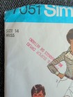 Vtg Pattern Simplicity  7051 Misses Western Shirt 70s Embroidery Transfer Sz 10