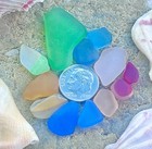 Genuine Surf Tumbled Sea Glass Mixed Colors Lot L106 