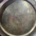 Antique Brass Etched Chinese Spider Leg Table Top - Made In Hong Kong