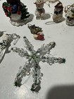 Lot Of 12 Vintage Snowman Christmas Ornaments Assorted Sizes   Materials