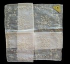 Vintage Hand Embroidered Linen Wedding Hanky Handkerchiefs Of Distinctionlabel