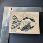 Paula Best Big Fish Collage Mixed Media Rubber Stamp Altered 945-b