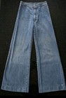 Vintage 70s H a s h  Bell Bottoms     Rare Chevron Pockets     Made In California    