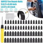 60pcs Car Vacuum Tire Repair Nail Rubber Screw Nails  Screwdriver Tool Set W box