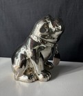 Bulldog Piggy Bank- Metal chrome