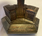 Vtg Die-cast Metal Air-view Terminal Tower Building Cleveland Ohio Mini Souvenir