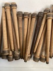 Wood Bobbins Spools Wooden Industrial Style Spindles 8 75  Wooden Quills Lot-30 