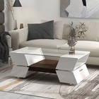  video Provided  On-trend 6mm Glass-top Coffee Table With Open Shelves And Cabin