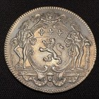1713 France Silver Jeton Coin Louis Ravat Lyon Coat Of Arms Louis Xiv 1700s