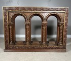 Fancy Painted Renaissance baroque Gilt Oak Wood Balustrade room Divider railing