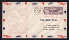 Usa 1930 Buffalo Aviation Show Cover With Cinderella Poster Stamp