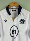 Macron Scotland Sru Away 2020 2021 Rugby Shirt Mens White Jersey Xl Nice Cond  