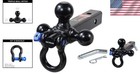 Tri-ball Hitch Mount W  Shackle   Hook For Trailer 2  Receiver  10k Tow Capacity