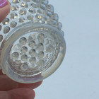 Antique Elson Glass Dew Drop White Opalescent Open Spooner toothpick Holder  188