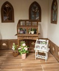Dollhouse Miniatures Furniture 1 12 1 6 Scale Showcase Garden Wooden Unfinished