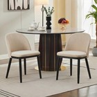 Modern Dining Chairs Set Of 2  upholstered Kitchen Chairs  thick Cushions Seat