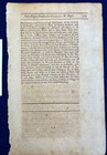 1742 Benjamin Franklin Printed Colonial Immigration Law Document Pennsylvania