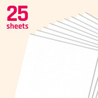 25 Pieces   110 Lb 300 Gsm  - White Cardstock 12 X 12  Large Heavy Thick Card