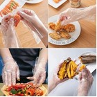 500pcs Transparent Disposable Food Grade Gloves Kitchen Cooking Restaurant Use