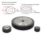 Module 2m Flat Gear Motor Transmission Spur Gear 10t To 96t  Gears With Screw