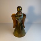 Vintage Brass Copper Angel Candle Holder Hong Kong Christmas Mcm Holiday Decor