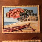 Set Of 4 Hawaii Bamboo Postcard Hula Wall Art Tile 6 25  X 4 5  Souvenir Plaques